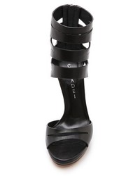 Черные босоножки на каблуке от Casadei