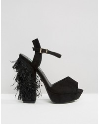 Черные босоножки на каблуке от Daisy Street