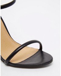 Черные босоножки на каблуке от Boohoo