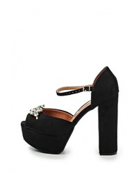 Черные босоножки на каблуке от Vizzano
