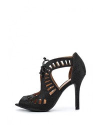 Черные босоножки на каблуке от Vizzano