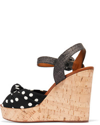 Черные босоножки на танкетке от Dolce & Gabbana