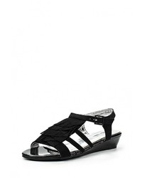 Черные босоножки на танкетке от Mimoda