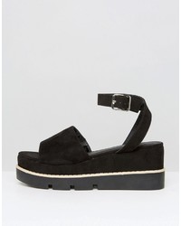 Черные босоножки на танкетке от Asos