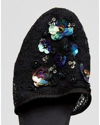 Женские черные босоножки с украшением от Free People