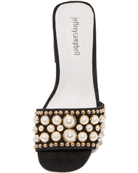 Женские черные босоножки с украшением от Jeffrey Campbell