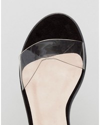 Женские черные босоножки с украшением от PrettyLittleThing