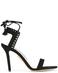 Женские черные босоножки от Charlotte Olympia