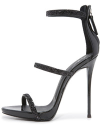 Женские черные босоножки от Giuseppe Zanotti