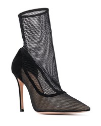 Черные ботильоны в сеточку от Gianvito Rossi