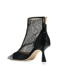 Черные ботильоны в сеточку от Jimmy Choo