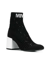 Черные ботильоны в сеточку от MM6 MAISON MARGIELA