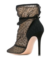 Черные ботильоны в сеточку от Gianvito Rossi