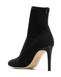 Черные ботильоны на резинке от Giuseppe Zanotti Design