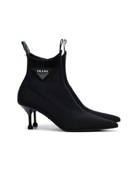 Черные ботильоны на резинке от Prada