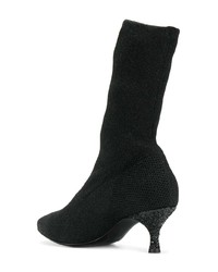 Черные ботильоны на резинке от Strategia