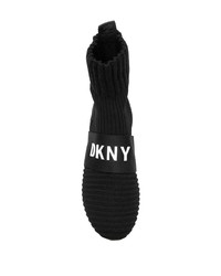 Черные ботильоны на резинке от DKNY