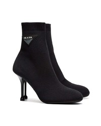 Черные ботильоны на резинке от Prada