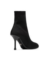 Черные ботильоны на резинке от Prada