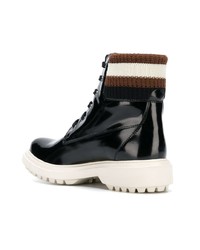 Черные ботильоны на шнуровке от Geox