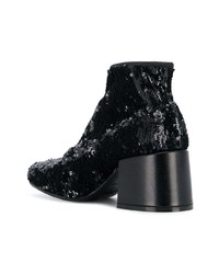 Черные ботильоны с пайетками от MM6 MAISON MARGIELA