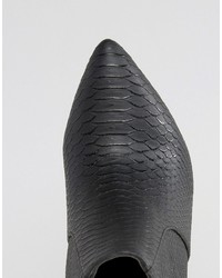 Черные ботильоны с принтом от Missguided