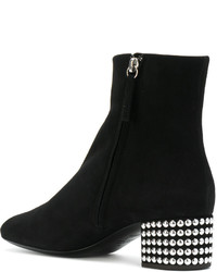 Черные ботильоны с шипами от Giuseppe Zanotti Design