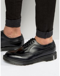 Черные ботинки броги от Dr. Martens