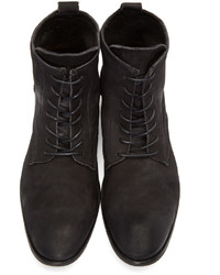 Мужские черные ботинки из нубука от H By Hudson