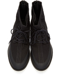 Мужские черные ботинки из плотной ткани от Oamc