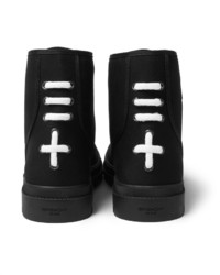 Мужские черные ботинки из плотной ткани от Givenchy