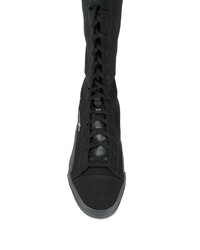 Женские черные ботинки на шнуровке из плотной ткани от Y-3