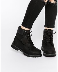 Женские черные ботинки на шнуровке от Timberland
