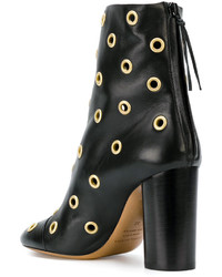 Женские черные ботинки с украшением от Isabel Marant