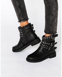 Женские черные ботинки с шипами от Asos