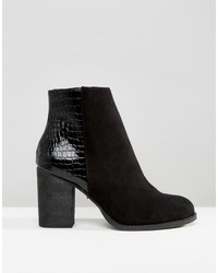 Женские черные ботинки со змеиным рисунком от Oasis