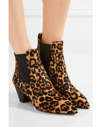 Женские черные ботинки челси с леопардовым принтом от Marc Jacobs