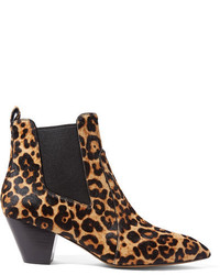 Женские черные ботинки челси с леопардовым принтом от Marc Jacobs
