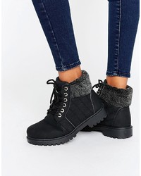 Женские черные ботинки от Boohoo