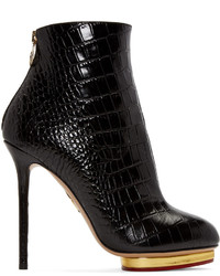 Женские черные ботинки от Charlotte Olympia