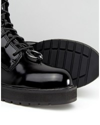 Женские черные ботинки от Mango