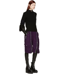 Черные ботфорты от Sacai