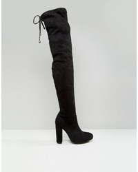 Черные ботфорты от Boohoo