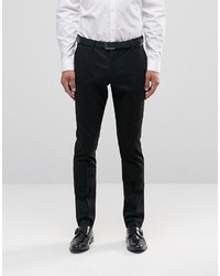 Мужские черные брюки в вертикальную полоску от Selected