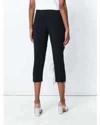Женские черные брюки-галифе с украшением от N°21