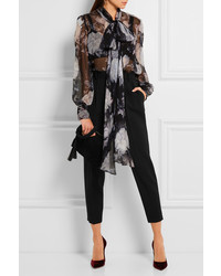 Женские черные брюки-галифе от Alexander McQueen