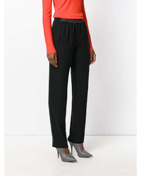 Женские черные брюки-галифе от Paco Rabanne