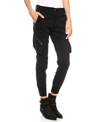 Женские черные брюки карго от James Jeans