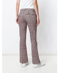 Черные брюки-клеш с принтом от Dondup