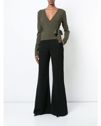 Черные брюки-клеш от Dvf Diane Von Furstenberg